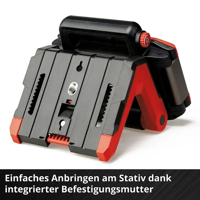 Einhell Professional Power X-Change 18V LED Baustrahler TP-CL 18/3000 Li-Solo - 18 V, Ohne Akku, 3.000 lm, 5.700 K - Produktansicht einer multifunktionalen Arbeitsleuchte mit integrierter Stativbefestigung für einfache Montage.