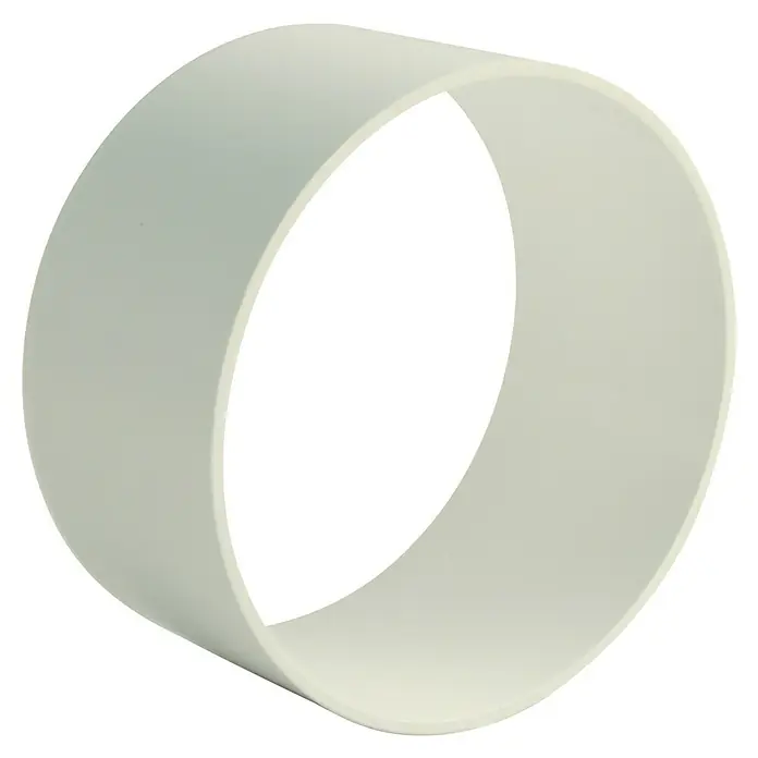 Marley Fallrohr-Bogenverbinder - Nennweite: 75 mm, Kunststoff, Weiß - Ein elfenbeinfarbener, zylindrischer Diffusor, ideal für sanfte Beleuchtung und ästhetische Lichtverteilung in jedem Raum.