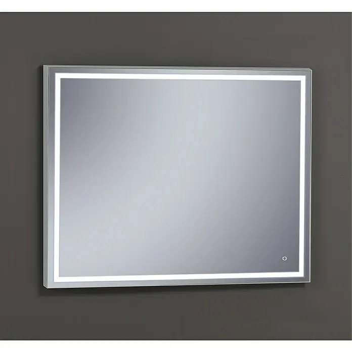 Camargue Espejo con luz Lisbeth - 100 x 80 cm, Sensor, Acero - Espejo de baño rectangular iluminado con LED que ofrece un reflejo claro y un diseño moderno, perfecto para añadir estilo.