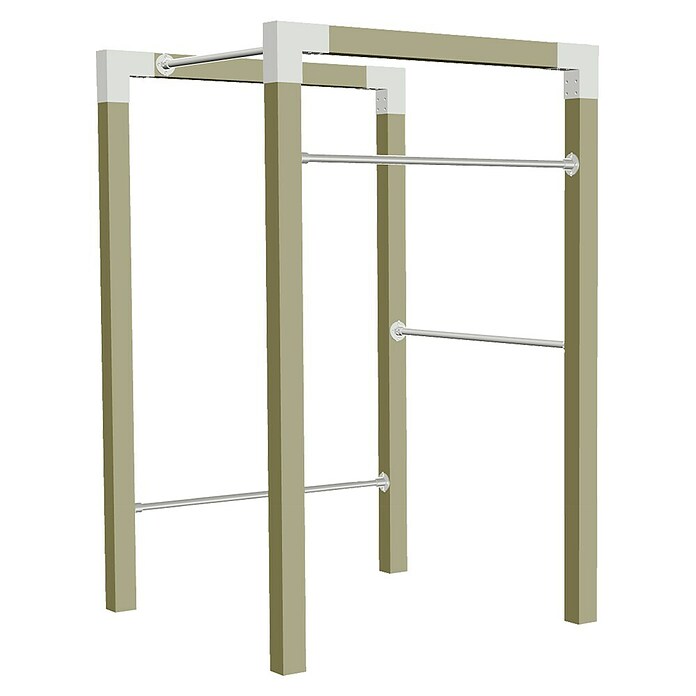 Klettergerüst Outdoor Fitness (138 x 138 x 220 cm, Holz, Natur) | BAUHAUS