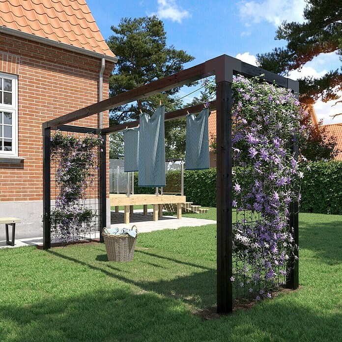 Plus Wäscheständer Cubic Trockengestell (Farbe: Schwarz RAL 9005) | BAUHAUS
