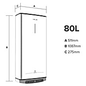 Ariston Termo eléctrico reversible Velis Pro Wifi (80 l, 1.500 W) | BAUHAUS