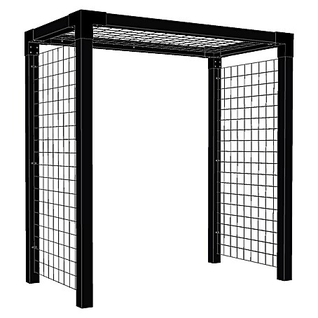 Plus Pergola Rosen (L x B x H: 198 x 108 x 208 cm, Holz, Schwarz RAL 9005)