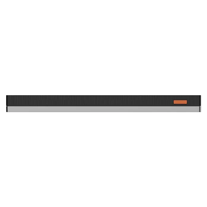 EZVIZ Türsprechanlagen-Monitor SD7 - Auflösung: 1.024 x 600 Pixel, Silber/Schwarz, 180,3 × 111,6 × 15,6 mm - Graue Klimaanlage mit einem orangefarbenen Knopf. Die Klimaanlage hat ein schlankes und modernes Design für komfortable Kühlung.
