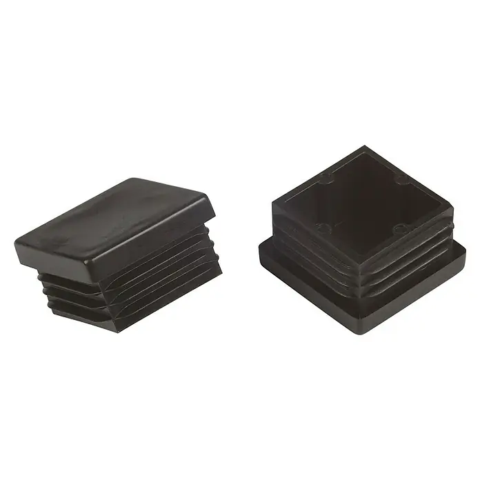 Fix-o-moll Rohrkappen - L x B: 40 x 40 mm - Schwarze Kunststoff-Rohrstopfen für einen sauberen Abschluss von Rohren und Möbelbeinen. Schützt vor Staub und Beschädigungen.