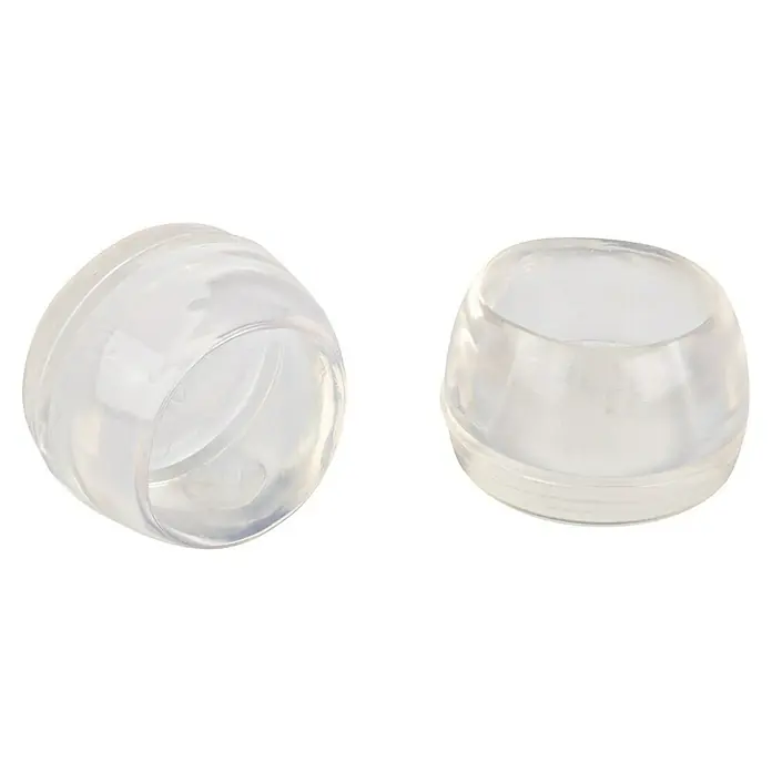 Fix-o-moll Rohrkappen - Durchmesser: 22 mm - Zwei transparente Möbelbeinschoner aus Silikon, die den Boden vor Kratzern schützen und für Stabilität der Möbel sorgen.