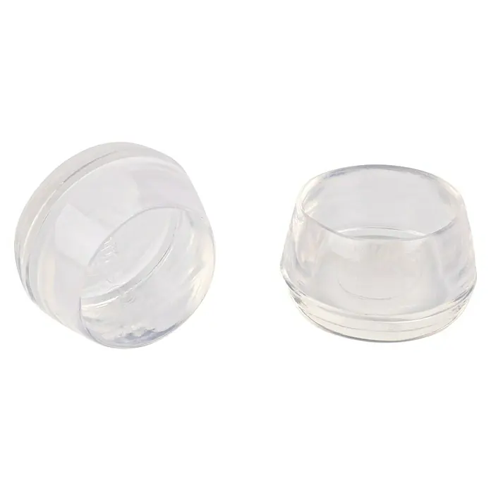 Fix-o-moll Rohrkappen - Durchmesser: 25 mm - Zwei transparente Stuhlbeinkappen zum Schutz von Böden vor Kratzern und Beschädigungen. Eine praktische Lösung für Möbel.