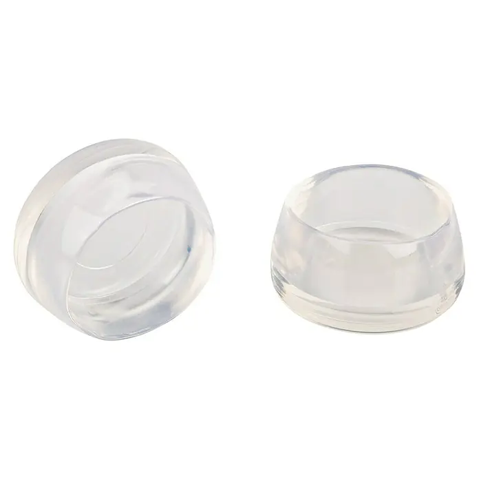 Fix-o-moll Tapón para tubo - Diámetro: 28 mm, Transparente - Dos tapas transparentes para patas de silla para proteger los pisos de arañazos y daños, ideales para hogares y oficinas.