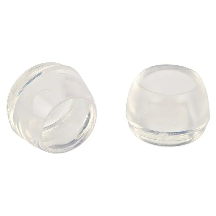 Fix-o-moll Rohrkappen - Durchmesser: 20 mm - Zwei transparente Möbelgleiter zum Schutz von Böden und Möbelbeinen, ideal für den Einsatz im Innenbereich.