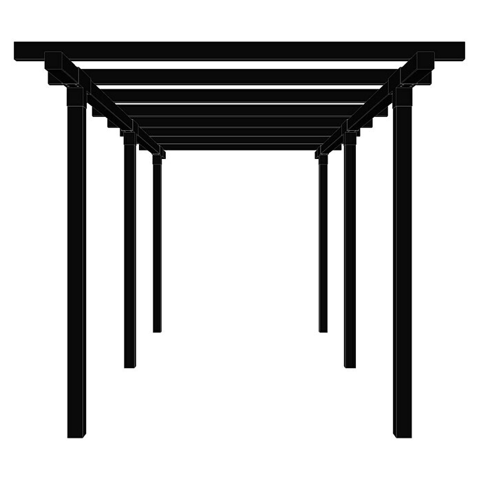 Plus Pergola Cubic 2 tlg. (L x B x H: 476 x 238 x 226 cm, Holz, Ohne Tokyozaun, Schwarz RAL 9005) | BAUHAUS