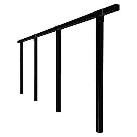 Plus Pergola Cubic 3 tlg. (L x H: 664 x 217 cm, Holz, Schwarz RAL 9005)