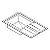 Carea Fregadero encastrable (86 x 50 cm, 1 cubeta, CAREAlith®, Blanco)