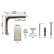 Wandträger (1 Stk., Edelstahl-Optik, Länge: 6,5 cm) | BAUHAUS