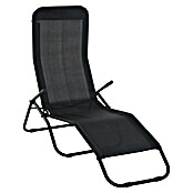 Sunfun Marissa Tumbona (165 x 61 x 30 cm, Textilene, Negro)