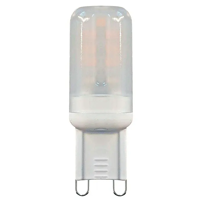 Voltolux LED-Lampe Pin G9 - G9, Nicht Dimmbar, Warmweiß, 230 lm, 3 W - Nahaufnahme einer G9 LED-Lampe, die für ihre Energieeffizienz und ihr helles, warmes Licht bekannt ist. Ideal für moderne Beleuchtungssysteme.