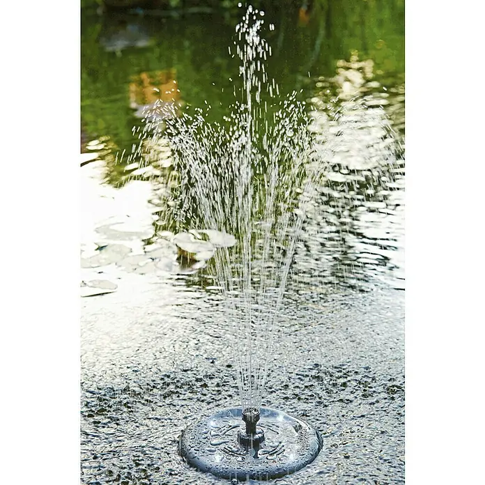 Neptun Premium Schwimmfilter-Set Premium - Fördermenge pro Std.: 1.200 l, Geeignet für: 3.000 l Teichwasser (ohne Fischbesatz), 21 W - Schwimmende Solarbrunnenpumpe im Teich, die Wasserfontänen erzeugt und das Ambiente mit einem dekorativen Wasserspiel bereichert.