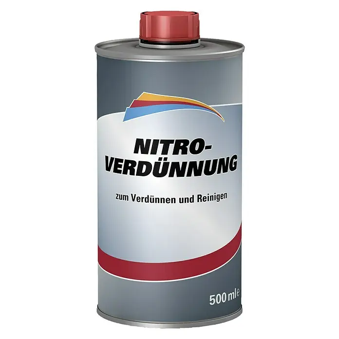 Universal-Nitroverdünnung - 500 ml - Dose Nitro-Verdünnung mit rotem Deckel, ideal zum Verdünnen und Reinigen. Praktische 500 ml Größe für vielseitige Anwendungen.