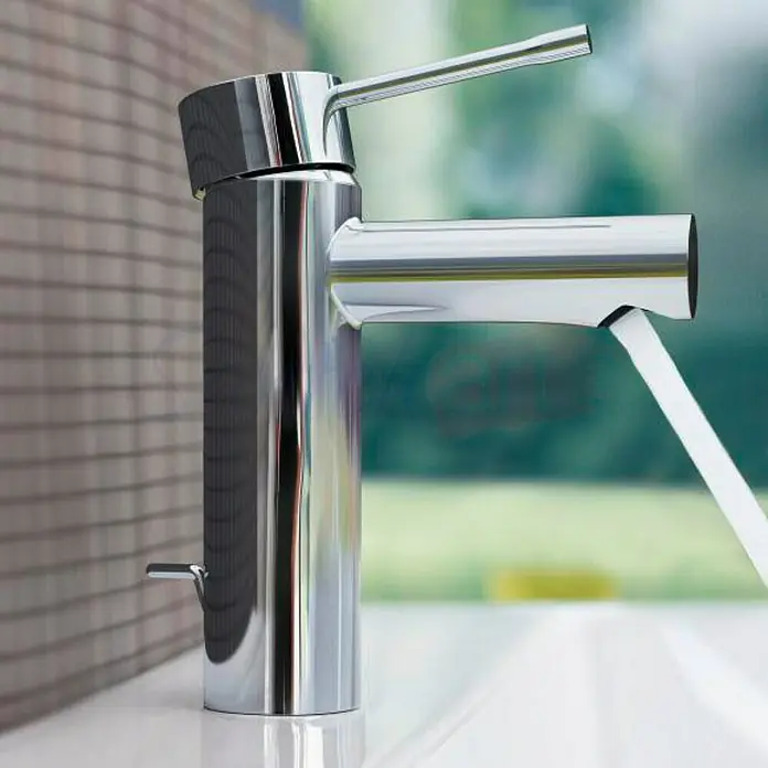 Grohe Essence New Waschtischarmatur S-Size - Höhe: 20,8 cm, Chrom, Glänzend - Moderner Chrom-Wasserhahn mit klarem Wasserstrahl. Das elegante Design verleiht jedem Badezimmer einen Hauch von Luxus.