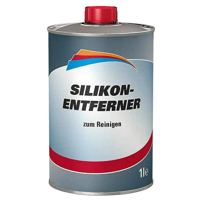 Silikonentferner - 1 l - Dose Silikonentferner mit rotem Deckel und Aufschrift "SILIKON-ENTFERNER zum Reinigen".