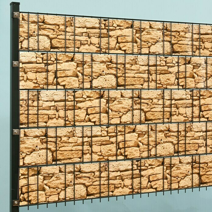 Stabilit Sichtschutzstreifen (Sandstein, 2.050 x 19 cm)