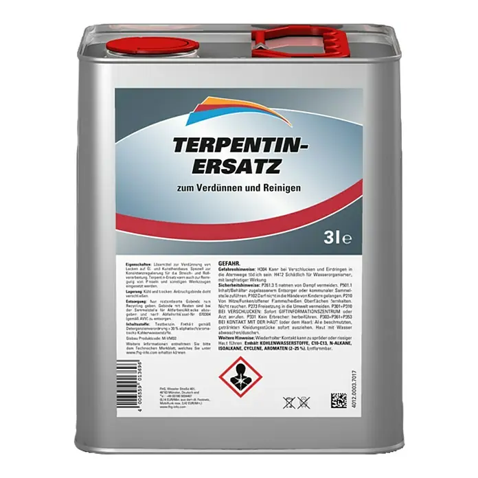 Terpentinersatz - 3 l - Terpentin-Ersatzmittel in einem 3-Liter-Behälter, ideal zum Verdünnen und Reinigen im Haushalt oder in Werkstätten.