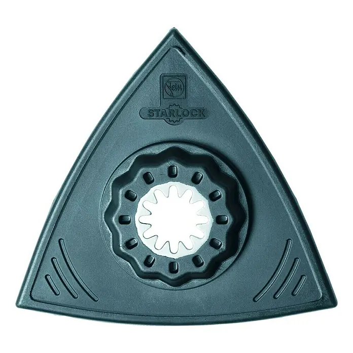 Fein Starlock Schleifplatte - Extra flach, 2 Stk. - Das dreieckige Schleifblatt von FEIN mit STARLOCK-Aufnahme ist ideal für präzise Schleifarbeiten und vielfältige Anwendungen.