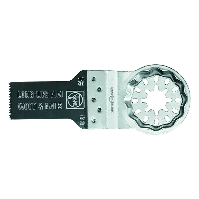 Fein Starlock Hoja de sierra Long-Life - 34 x 20 mm, 1 ud. - Hoja de sierra oscilante Fein para madera y clavos, calidad BIM de larga duración, ideal para cortes precisos.