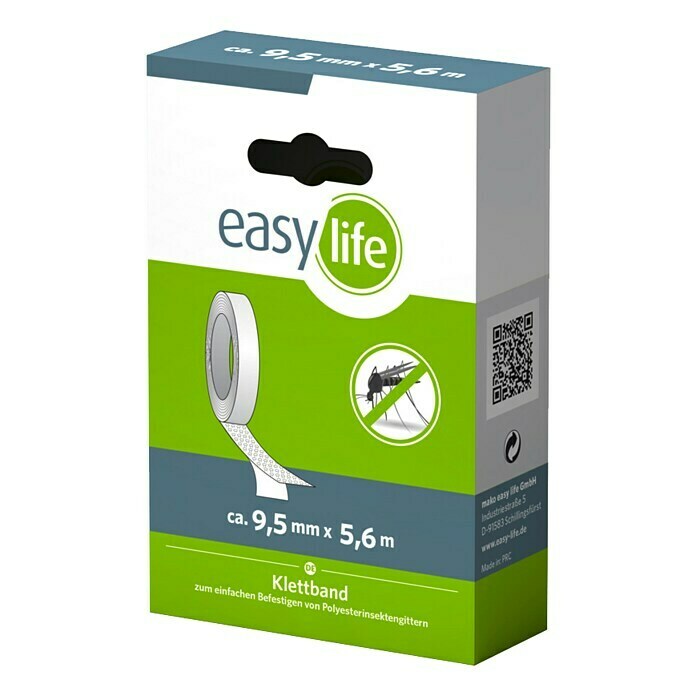 Easy Life Klettband5,6 m x 10 mm, Transparent Front View