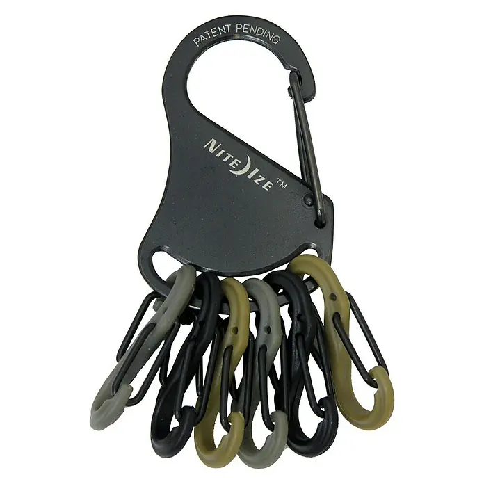 Nite Ize Karabinerhaken KeyRack - L x B: 12 x 2 mm - Nite Ize KeyRack Karabiner mit mehreren S-Binern. Ideal zum Organisieren und schnellen Wechseln von Schlüsseln. Praktisches Schlüsselmanagement.