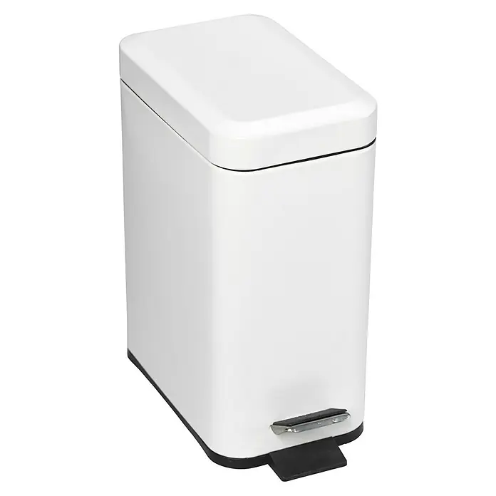 Venus Treteimer Rufus - 5 l, Metall, Weiß - Ein stilvoller, weißer Treteimer für Badezimmer und Küche, der Funktionalität mit modernem Design verbindet und Sauberkeit einfach macht.