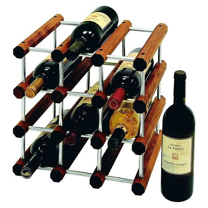 Regal za vino  (28 x 34 x 34 cm, Rjave barve) | 1268 - Flaschenlagerung | AAFF - Flaschenlagerung | AAF - Regalsysteme | AA - Eisenwaren | A - Eisenwaren | BAUHAUS