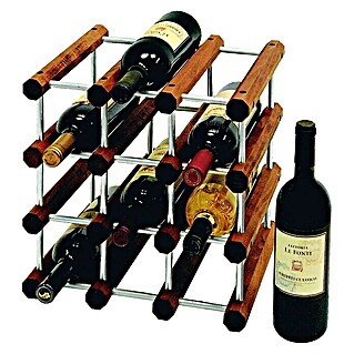 Regal za vinske boce (28 x 34 x 34 cm, Smeđe boje)