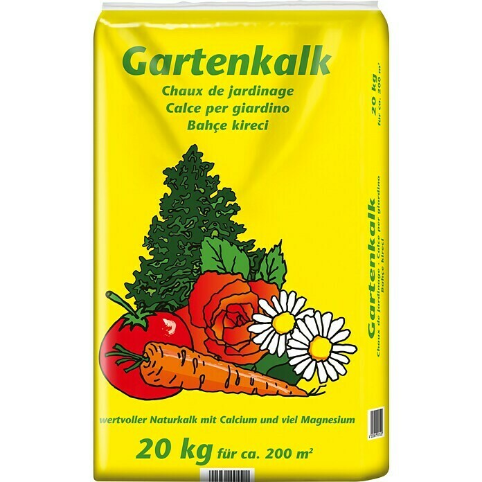 Gartenkalk20 kg, Inhalt ausreichend für ca.: 200 m² Front View