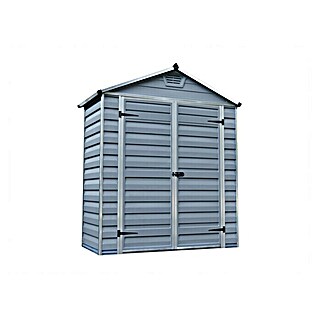 Palram – Canopia Gerätehaus Skylight (Außenmaß inkl. Dachüberstand (B x T): 185 x 90 cm, Metall, Anthrazit/Grau)
