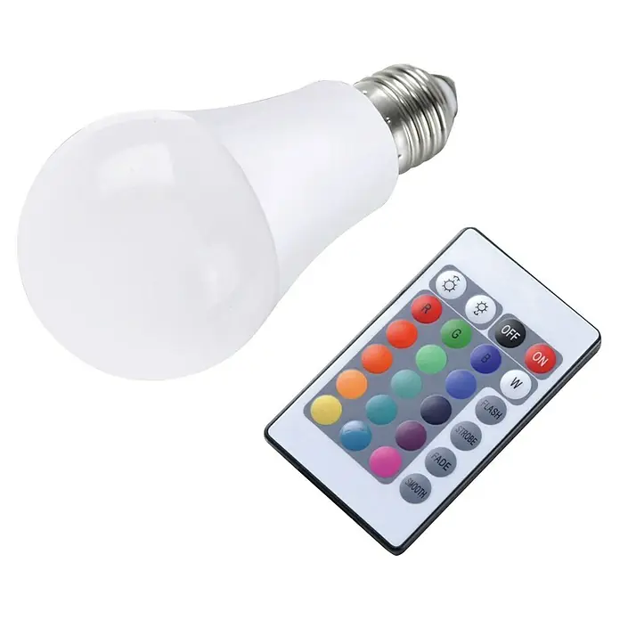 LED-Lampe Vintage Glühlampenform E27 - E27, Dimmbar, RGBW, 470 lm, 7,5 W - Intelligente LED-Lampe mit Fernbedienung zur Farbsteuerung für eine stimmungsvolle Beleuchtung.