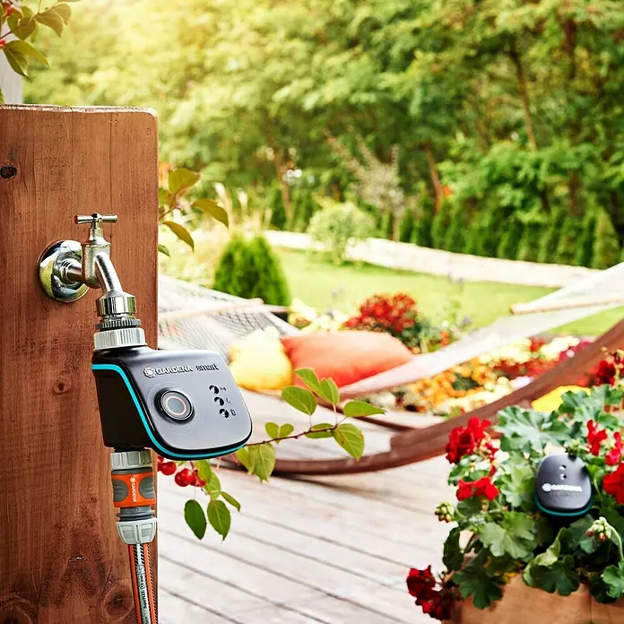 Gardena Smart system Bewässerungsautomat Smart Water Control - Betriebsdruck: 0,5 bar - 12 bar, Bewässerungsdauer: 1 min - 10 h - Intelligenter Bewässerungscomputer von Gardena zur automatischen Steuerung der Gartenbewässerung mit App oder manuell per Knopfdruck.