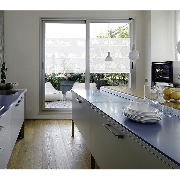 D-c-fix Static Premium Glasfolie Static Premium (150 x 45 cm, Weiß, Filippa, Statisch haftend)