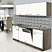Respekta Cocina (195 cm, Con placa de dos fuegos, Blanco)