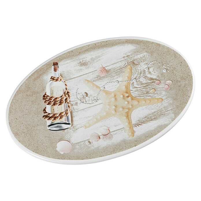 Venus Sealife Zeepschaal (Keramiek, Beige/Wit)