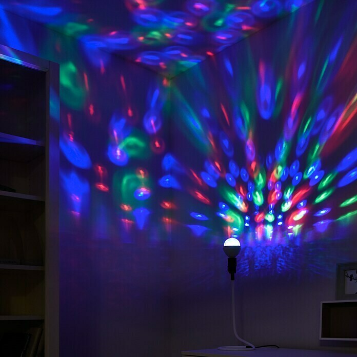 LED-Leuchtmittel Disco-Kugel (3 W, E14, RGB-LED)