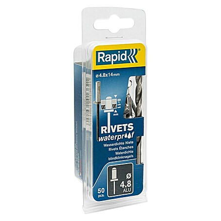 Rapid Blindniete (Nietlänge: 14 mm, Nietdurchmesser: 4,8 mm, 50 Stk.)