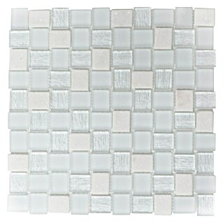 Mozaïektegel Crystal Mix XCM R07 (27,3 x 27,3 cm, Wit, Mat)