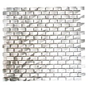 Mozaïektegel Brick XAM A411 (30,6 x 32,4 cm, Zilver, Mat)