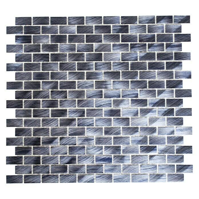 Mozaïektegel Brick 3D Mix XAM A421 (30,6 x 32,4 cm, Zwart, Mat)
