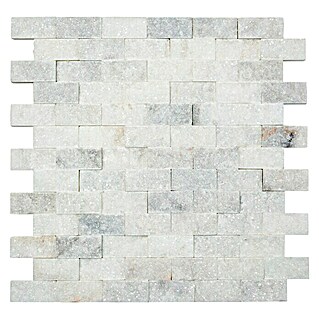 Mozaïektegel Brick Splitface X3D 41456 (30,5 x 29 cm, Wit/grijs, Mat)