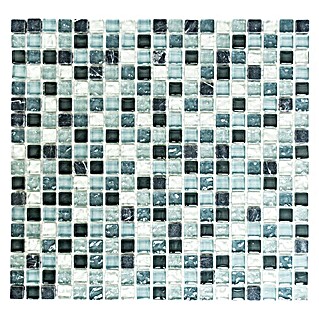 Mosaikfliese Quadrat Crystal Mix XCM M890 (30,5 x 32,2 cm, Grau/Silber, Glänzend)