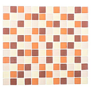 Mosaikfliese Quadrat Crystal Mix XCM 8560 (32,7 x 30,2 cm, Braun/Beige, Matt)