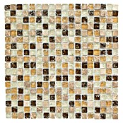Mosaikfliese Quadrat Crystal Mix XIC 1053 (30,5 x 30,5 cm, Hellbraun, Glänzend)
