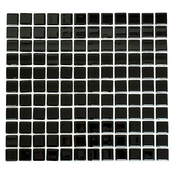 Mosaikfliese Quadrat Crystal Uni CM 405032,7 x 30,2 cm, Schwarz, Glänzend View From Above