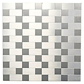 Samoljepljiva mozaik pločica SAM 4MM87 (30,5 x 30,5 cm, Metal, Srebrne boje)